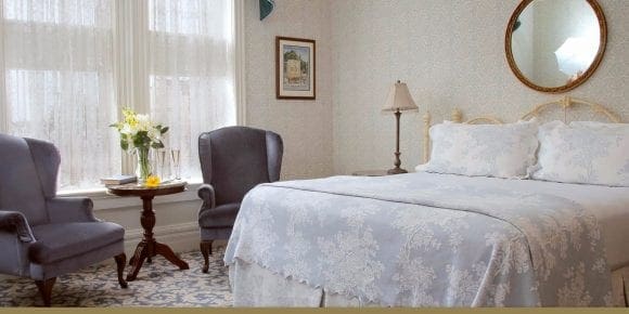 Viola McBride Room 203 bed and sitting chairs