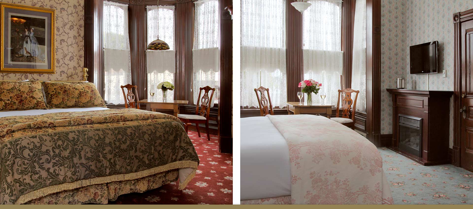 Victorian Village Suite two beds and sitting areas